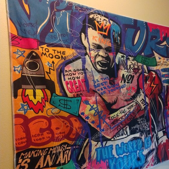 Pop Art Muhammad Ali Victory Tapestry Brand New - Picture 2 of 4